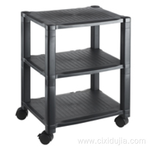 3 Tiers Shelf height adjustable mobile printer cart